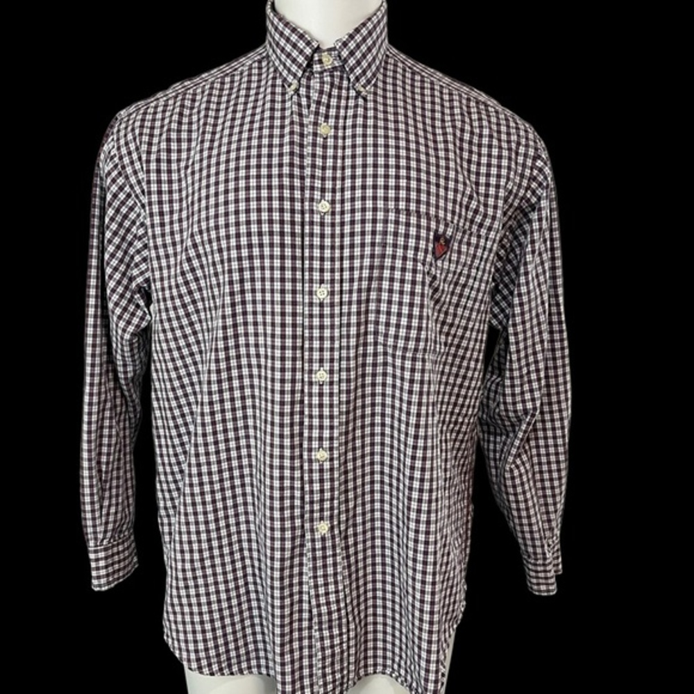 Polo Ralph Lauren Men's Golf Tilden L Blue/Red Check Long Sleeve Button(679)